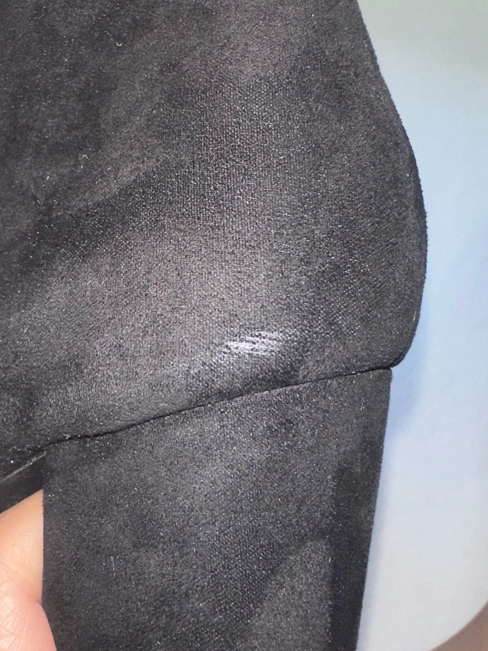 Material Girl Black Faux Suede Block Heel Bootie Size 9